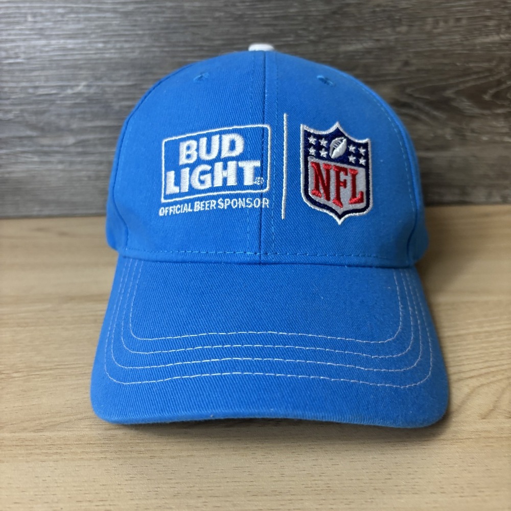 NFL Football Hat Cap Snap Back Bud Light Beer Sponsor Mens One Size